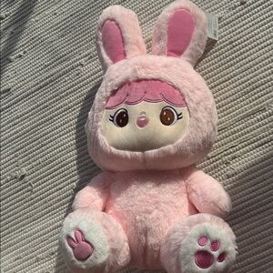 Kawaii Bunny Plush – Pink 19" Oversized Stuffed Animal – Cute Big Rabbit Plushie